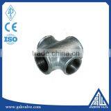 Galvanized/black Color Malleable Iron Equal Cross Pipe Fitting