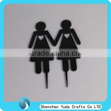 Friends Lesbian Silhouette Wedding Party Acrylic Cake Topper