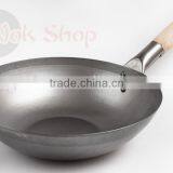 Chinese Wooden Handle Carbon Steel Wok thumbnail-5