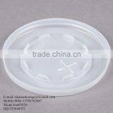 Custom High-Quality Polystyrene Translucent Flat Plastic Lid With Straw Slot for Paper Cup thumbnail-6