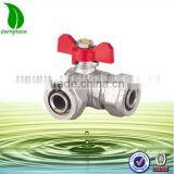 Butterfly Handle Mini Brass Ball Valve for PEX-AL-PEX Pipe thumbnail-1