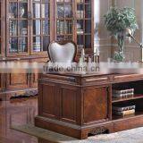 Noble Classic Home Office Furniture, Vintage Wooden Executive Office Desk, Exquisite Wood Veneer Inlaid Office Table With Chair thumbnail-3