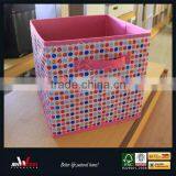 Colorful Dots Printing Non-woven Storage Bin thumbnail-1