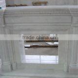 Cheap White Marble Fireplace Mantel for Usage Gas and Electrical thumbnail-1