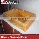 Yellow Onyx Rectangle Wash Basin thumbnail-1