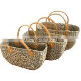 Wholesale Rectangle Baskets in Water Hyacinth Set of 3 thumbnail-1