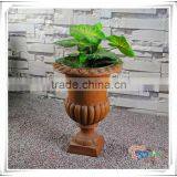 Nature Rust Front Door Fiberglass Flower Cup And Saucer Planter thumbnail-1