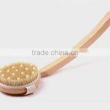 Cy301 Extra Long Curved Handle Wooden Back & Bath Brush With Natural Bristle and Massage thumbnail-2