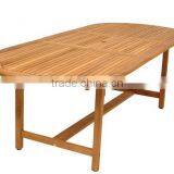 2016 Hot Sale All Weather Slab Oval Solid Wood Dining Room Teak Wood Table Set thumbnail-2