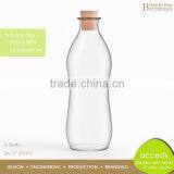 Clear Pyrex Glass Milk Bottle With Lid thumbnail-1