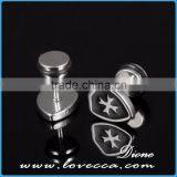 Dumbbell Popular Men Style Fashion 316L Titanium Steel Earrings thumbnail-3