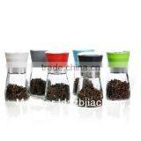 Manual Slender Glass Spice Grinder Jars With Black Lid thumbnail-3