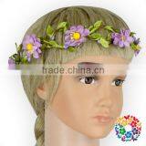 Deluxe Braided Leather Floral Headband thumbnail-3