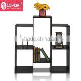 Staggered Cube Bookcase With 6 Shelves Original Design Display Shelf Home Furniture Wood Book Rack thumbnail-1