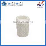 Eco-Friendly Elegant White Knitted Decorative Tealight Candle Holders thumbnail-1
