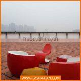 Modern Appearance Special Fiberglass Low Arm Dining Chair thumbnail-3