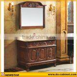 Bathroom Vanity Cabinet With Marble Countertop and Ceramic Basin thumbnail-1