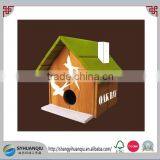 Colorful Painted Wooden Bird Cage With One Cell thumbnail-1