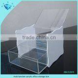 Customize 3 Layer Clear Acrylic Drawer Boxes Waterproof thumbnail-5