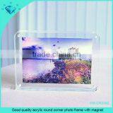 Good Quality Acrylic Round Corner Photo Frame With Magnet thumbnail-1