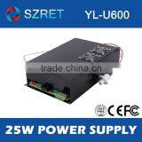 Stable Laser Power Supply YL-U600 for Yongli Ultra Type A0 25W CO2 Laser Tube thumbnail-1