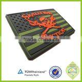 Free Sample Custom Soft Pvc Rubber Embossed Badge for Military Cloth