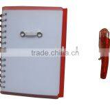 Plastic Cover Notebook With Pen/notebook With Pen Attached/exercise Book Pen Set/office Supply