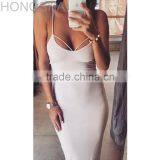 Sexy Bodycon Club Dress 2015 Black Lace-up Back Halter Bandage Dress HSD1418 thumbnail-3