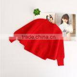 New Design Blank Pullover Style Girls Knitting Patterns Bat Sleeve Sweater thumbnail-3