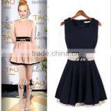 HD-D77 New Korean Design OEM Factory Falbala Women Dresses/casual Short Chiffon Dress/party Dress thumbnail-1