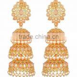 JHUMKA Crystal Gold Tone DANGLER EARRINGS thumbnail-1