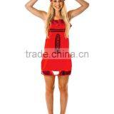 Women's Red Crayon Fancy Dress Costume thumbnail-1