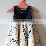 2017 New Arrival 100% Cotton Woven Printed Floral Kid Girls' Dress thumbnail-2