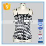 Ladies' Fashion Silver Satin Fancy Camisole Top thumbnail-1