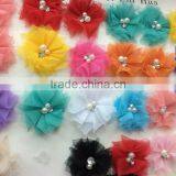 Wholesale Baby Girl Hair Accessory Chiffon Flower Child Head Flower No Clip thumbnail-6