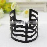 yi wu Black Metal Bangle Jewelry Sexy Lady's Punk Style Gold Hollow Bangle Arm Cuff From yi wu thumbnail-1