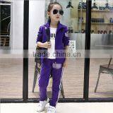 AS-595G New Arrival Sports Clothes Wholesale Factory Children's Clothes Sets Girls' 2pcs Fancy Clothing thumbnail-6