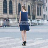 Breathable Ladies's Loose Style Dress for Summer Fashion Scoop Neck Dress Sleeveless Dress Casual Skirt thumbnail-3