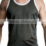 Custom Mens Polyester Mesh Sport Gym Tank Top thumbnail-6