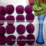 8cm Rex Rabbit Fur Ball/pom Poms Keychain DIY thumbnail-3