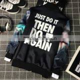 Printed Black Baseball Jacket Mens Outer Jacket thumbnail-6