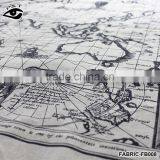Map Pattern Fabrics Linen Cotton Fabrics for Household Decorations thumbnail-5