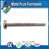 Made In Taiwan DIN 7971 C ISO 1481 450 HV Standard Slotted Pan Head Tapping Screw With Cone End Type C thumbnail-3