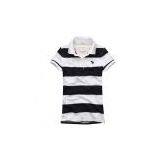 Women Polo Shirt With Strip Cotton thumbnail-1