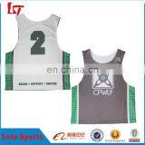 Cheap Custom Label Unisex Mesh Wicking Lacrosse Jersey&Pinnie/Sublimation Sleeveless Lacrosse Reversible Jerseys thumbnail-3