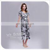 Apparel& Fashion Underwear& Nightwear Sleepwear& Pajamas Summer Bamboo Fiber Pajama Capri Set Women thumbnail-3