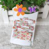 Wholesale Flower Print Hair Snap Clips and Bobby Pins Matel Hair Clips for Kids thumbnail-3