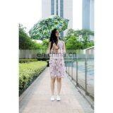 Women Sleeveless Embroidery Flower Chiffon Dress thumbnail-6