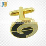 wholesale custom enamel gold plating cufflink for men