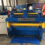 Export to Poland 1080 Trapezoidal Double Layer Roll Forming Machine With Post Guide Cutting thumbnail-2